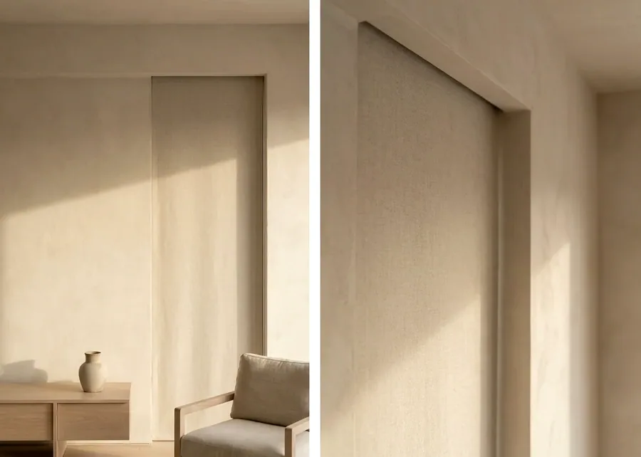 Concealed / recessed blind boxes fitted in a Midstream home