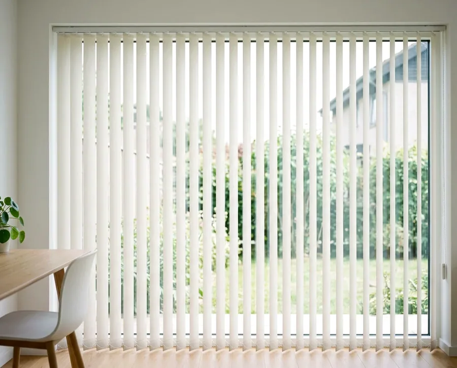 Vertical & panel blinds fitted in a Midstream home
